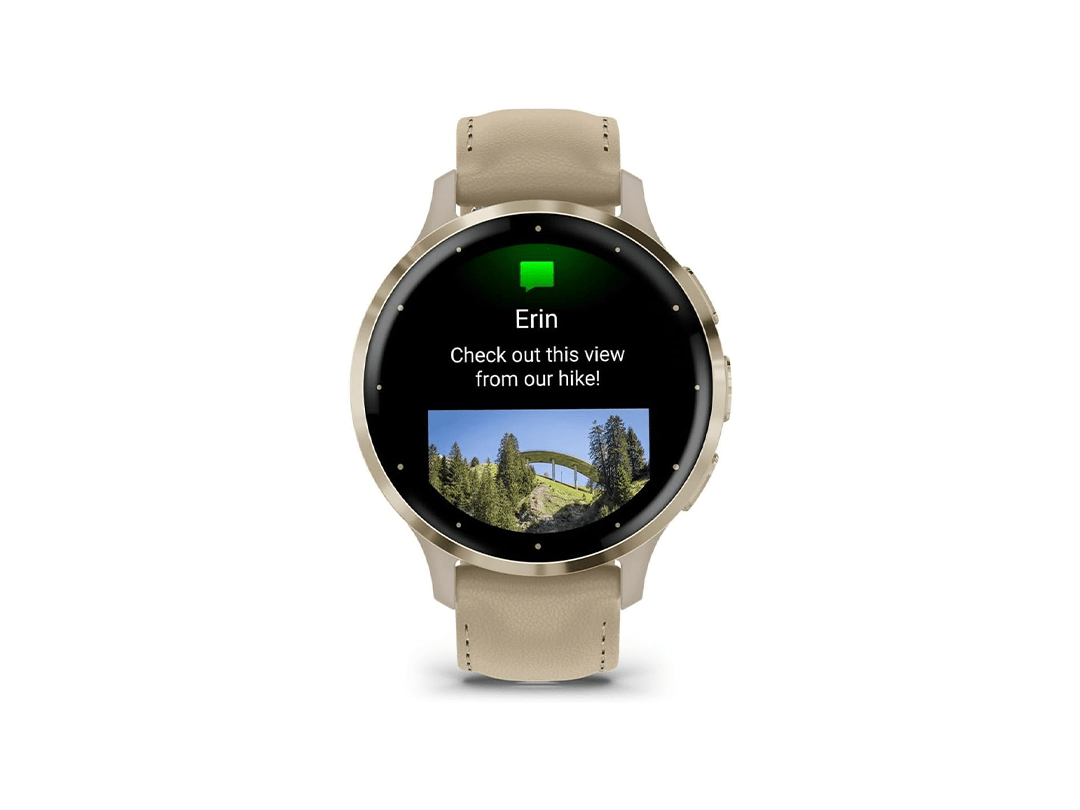 Garmin Venu 3s GPS Smartwatch Soft Gold Stainless Steel Bezel With French Grey Case and Leather Band (includes French Gray silicone band) 41mm in Qatar Garmin Venu 3s GPS Smartwatch Soft Gold Stainless Steel Bezel With French Grey Case and Leather Band (includes French Gray silicone band) 41mm in Qatar